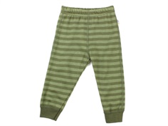 Joha leggings green stripes merino wool